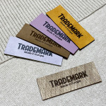 Faux leather labels