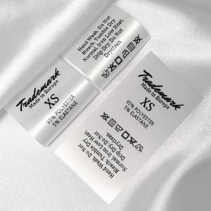 Laundry care and sizes label Model TC-M41 Laundry care textile labels - TC-M41