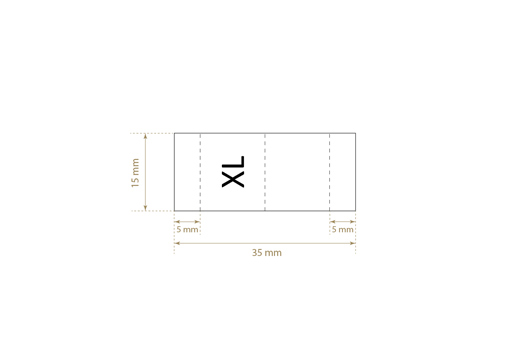 Size label for clothes Model TL-M162