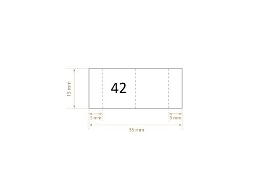 Size label for clothes Model TL-M164