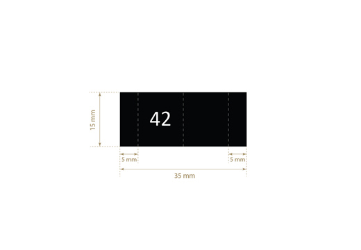 Size label for clothes Model TL-M165
