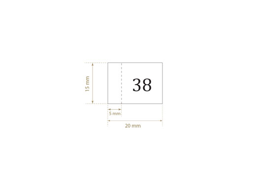 Size label for clothes Model TL-M172