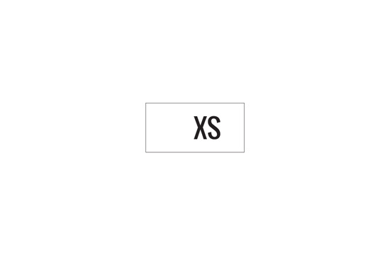 Size label for clothes Model TL-M174