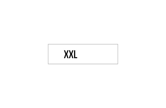 Size label for clothes Model TL-M176