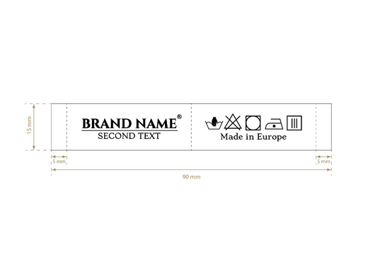 Fabric label Model TL-M84