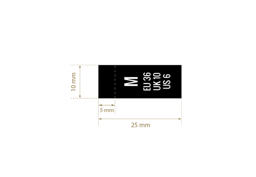 Size label for clothes Model TL-M228