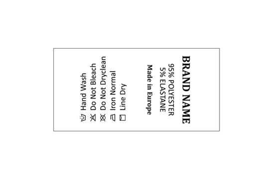 Laundry care label Model TC-M24